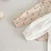 Summer Newborn Infant Baby Girls Thin Sun Protection Clothing Cherry Printing Hooded Coat Ventilate Jacket Kids Baby Clothing