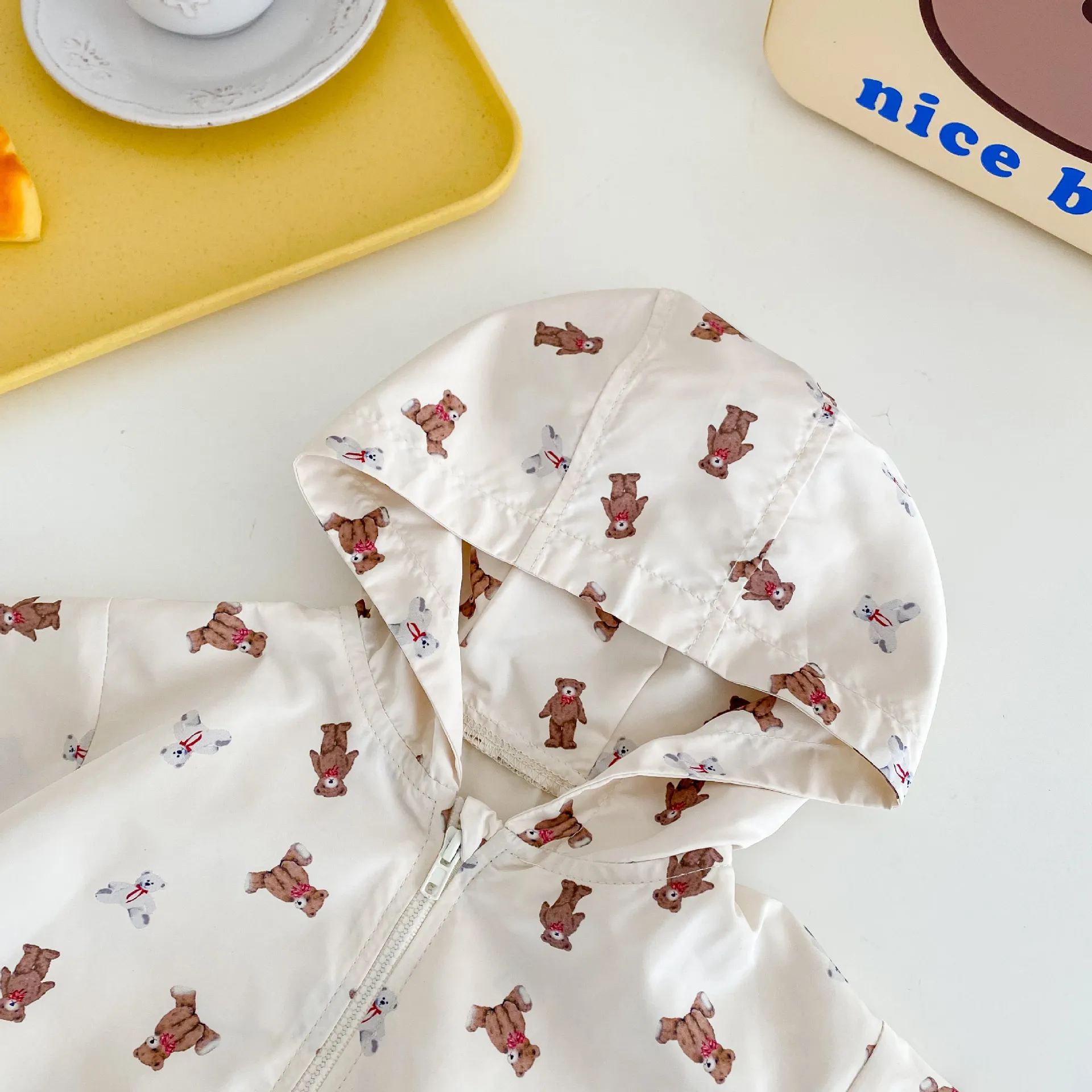 Summer Lightweight Cartoon Baby Girls Boys Hooded Sun Suits Toddler Zip Coats Infant Windbreaker Newborn Tops For 0-36 Months