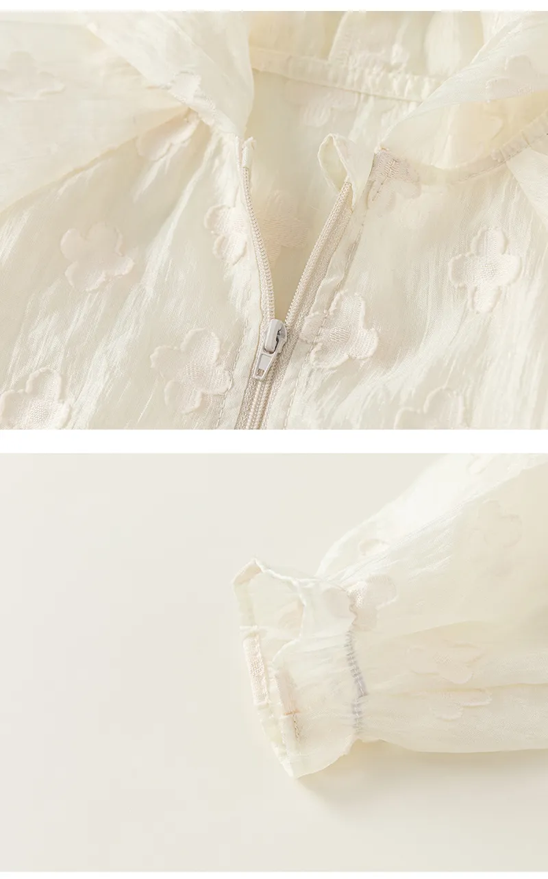 2 3 4 5 6 7 8 Years Girls Coat Spring Summer Thin Section Fashion Hooded Zipper Windbreaker Outerwear Sun Protection Clothing