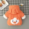 3 6 9 12 18 24 36 Months Baby Boys Jacket Autumn Winter Warm Cotton Padded Coats For Girl Cute Elephant Plush Princess Outerwear