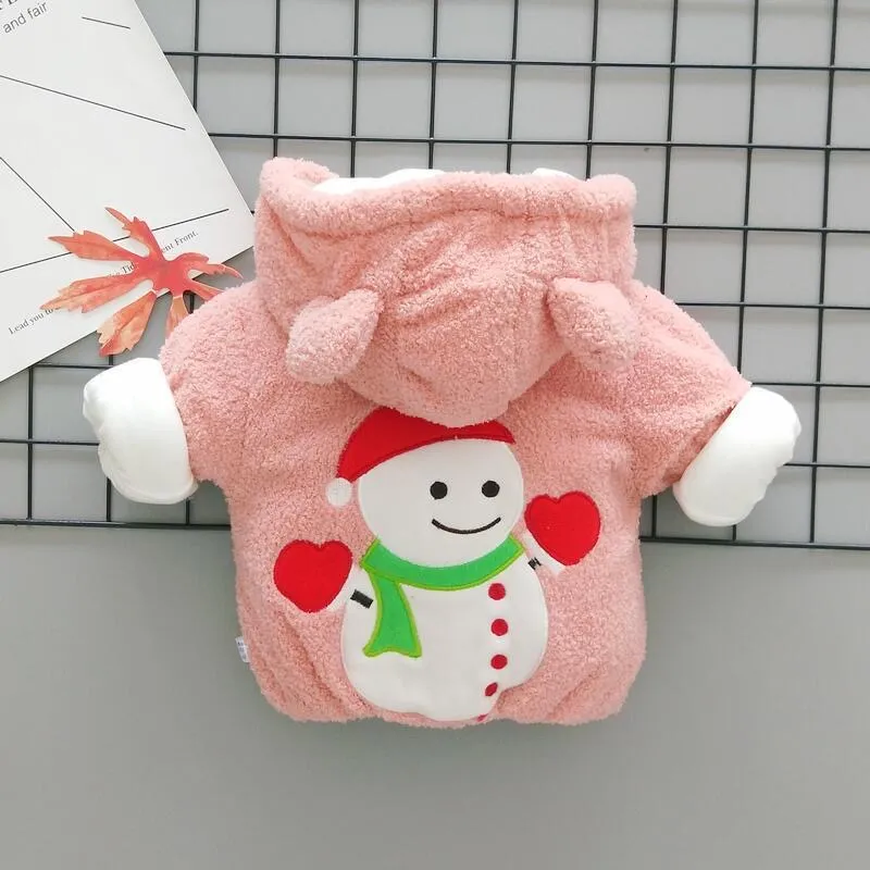 3 6 9 12 18 24 36 Months Baby Boys Jacket Autumn Winter Warm Cotton Padded Coats For Girl Cute Elephant Plush Princess Outerwear