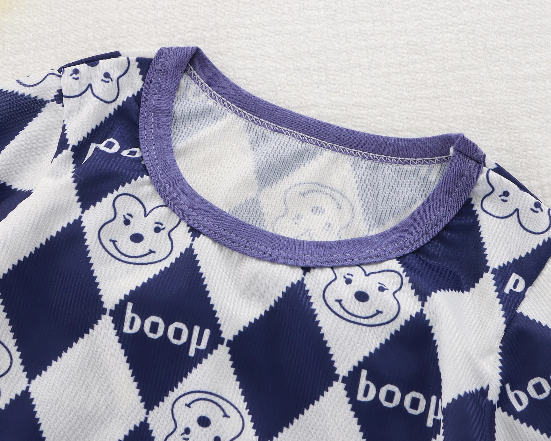 Children Clothing Set Boys and Girls' Clothes Summer Ice Silk Short Sleeved Baby 2Pcs Sets Toddler Loungewear Soft Pajamas 1-7Y