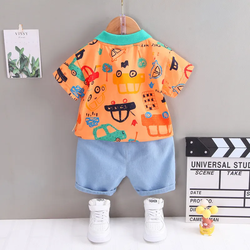New Summer Baby Girls Clothes Suit Fashion Children Boys Cotton T-Shirt Shorts 2Pcs/Sets Toddler Casual Clothing Kids Tracksuits