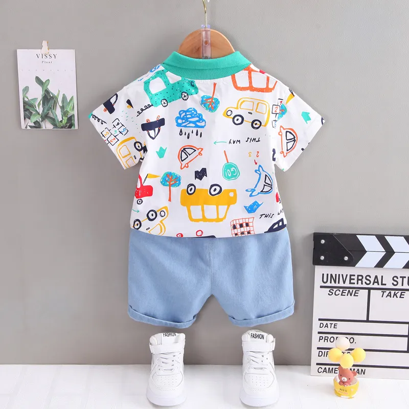 New Summer Baby Girls Clothes Suit Fashion Children Boys Cotton T-Shirt Shorts 2Pcs/Sets Toddler Casual Clothing Kids Tracksuits
