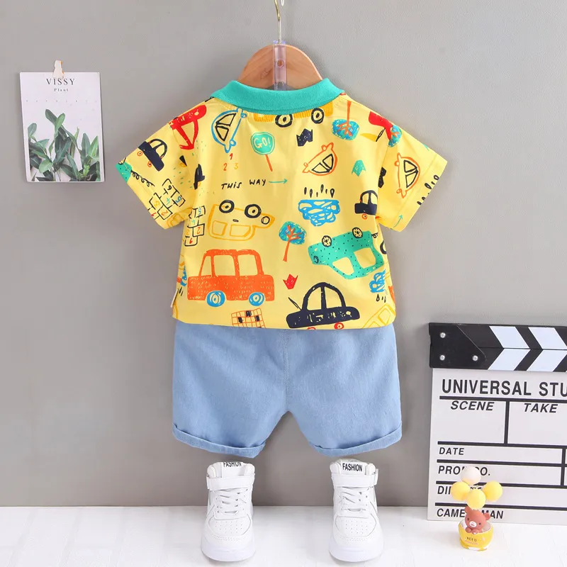New Summer Baby Girls Clothes Suit Fashion Children Boys Cotton T-Shirt Shorts 2Pcs/Sets Toddler Casual Clothing Kids Tracksuits