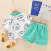 New Summer Baby Girls Clothes Suit Children Boys Fashion Cartoon T-Shirt Shorts 2Pcs/Sets Toddler Casual Costume Kids Tracksuits
