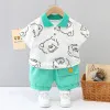 New Summer Baby Girls Clothes Suit Children Boys Fashion Cartoon T-Shirt Shorts 2Pcs/Sets Toddler Casual Costume Kids Tracksuits