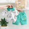 New Summer Baby Girls Clothes Suit Children Boys Fashion Cartoon T-Shirt Shorts 2Pcs/Sets Toddler Casual Costume Kids Tracksuits