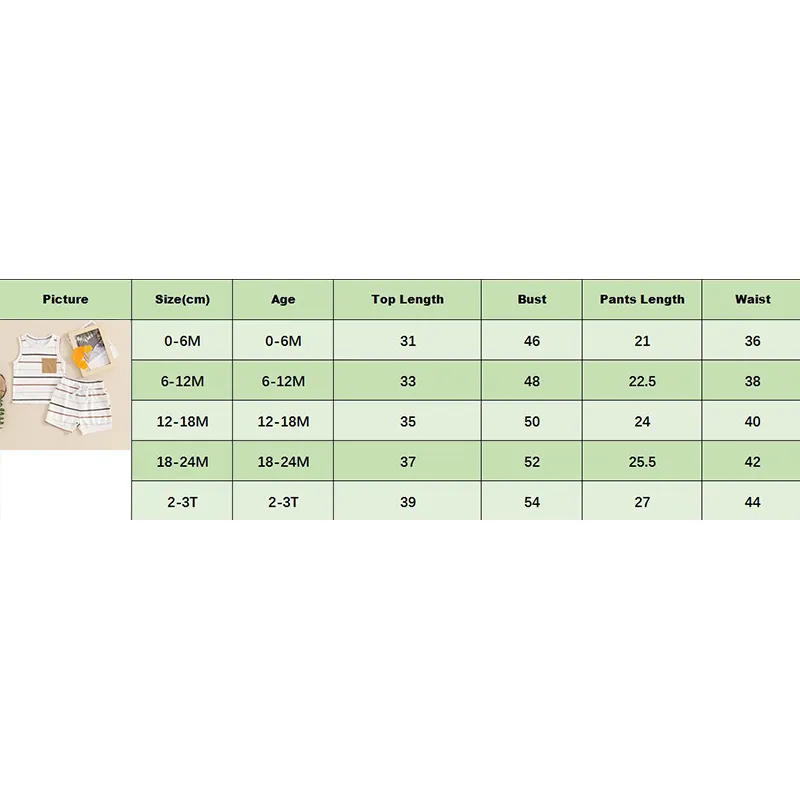 Pudcoco Baby Boy Ribbed Outfits Striped Sleeveless Round Neck Tank Tops Elastic Waist Shorts 2Pcs Summer Set Infant Toddler 0-3T