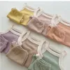2025 New Baby Sleeveless Clothes Set Boy Girl Summer Thin Cotton Vest + Shorts 2pcs Suit Infant Outfits Toddler Breathable Set