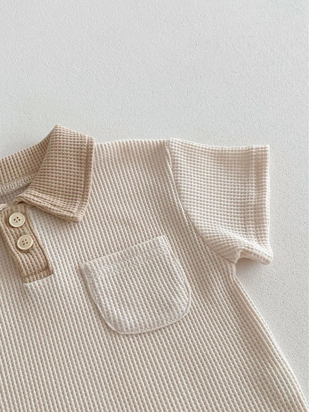 Summer Baby Clothes Set Turn Down Collar T-shirt And Shorts 2Pcs For Boys Toddler Tracksuit Outfit