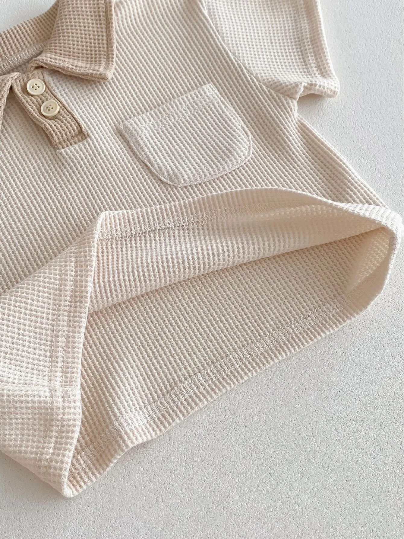 Summer Baby Clothes Set Turn Down Collar T-shirt And Shorts 2Pcs For Boys Toddler Tracksuit Outfit