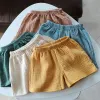Baby Cotton Linen Shorts Summer New Children's Solid color Short Pant Boys Girls Thin Short Pants Girls Boy Clothing