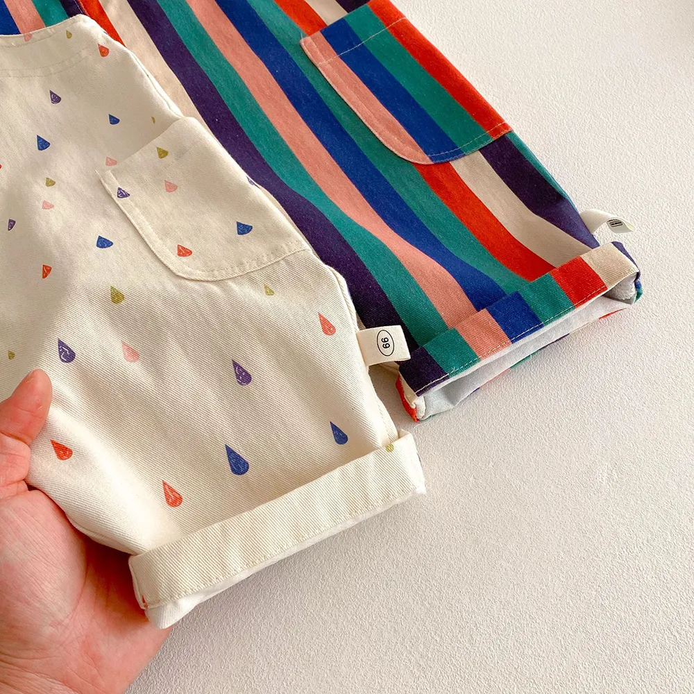 Unisex Spring New Kids Clothes Fashion Overalls Polk Dot Jumpsuits Striped Overalls Children Play Suit