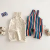 Unisex Spring New Kids Clothes Fashion Overalls Polk Dot Jumpsuits Striped Overalls Children Play Suit