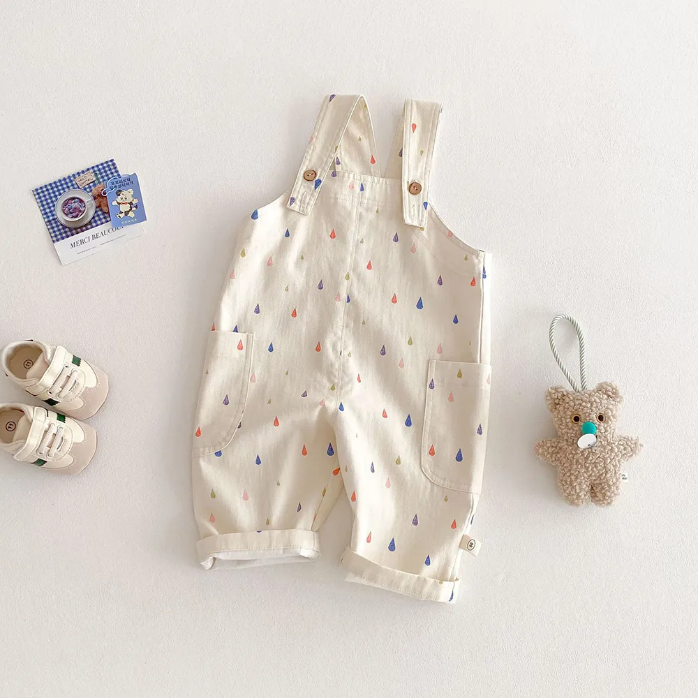 Unisex Spring New Kids Clothes Fashion Overalls Polk Dot Jumpsuits Striped Overalls Children Play Suit