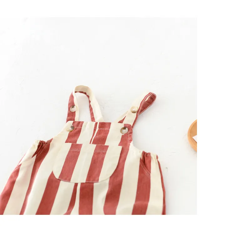 MILANCEL Baby Rompers Striped Baby Overall Bear Doll Infant Girls Jumpsuits Boys Clothes