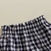 Summer Newborn Baby Elastic Waist Shorts Casual Plaid Print Toddler Bloomers PP Pants Cotton Soft Triangle Baby Girl Shorts