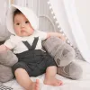 Summer Baby Shorts with Straps Knitted Cotton Toddler Suspender Trousers Kids Bottoms Infant Overalls for Girls Boys