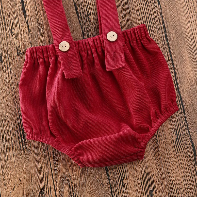 0-24months Baby Summer Suspender Shorts Adjustable Overall With Button Strap Loose Shorts Rompers For Girl And Boy