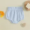 Summer Baby Girls Boys Striped Print Toddler Bloomers PP Pants Cotton Soft Triangle Shorts Newborn Clothes