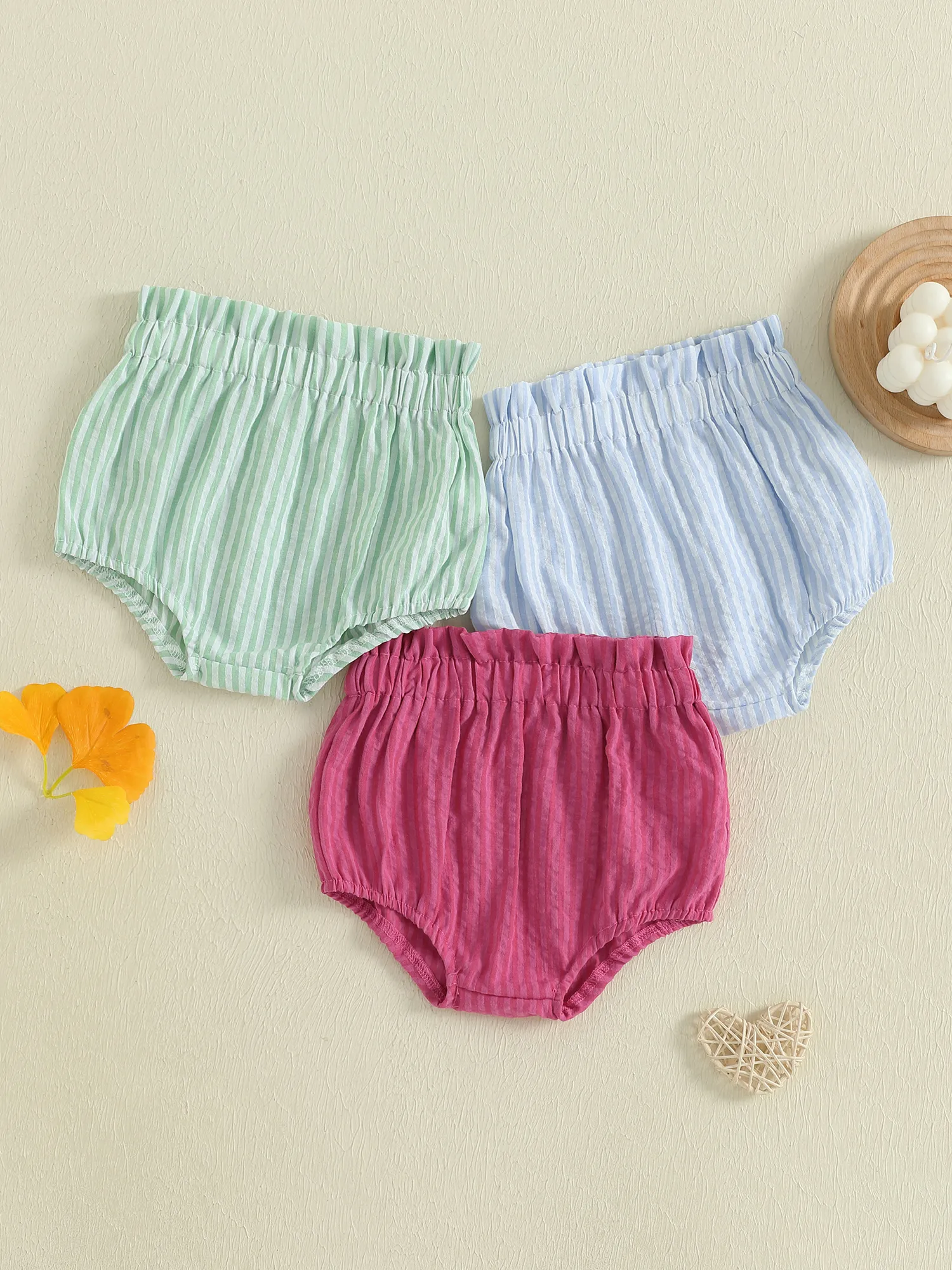 Summer Baby Girls Boys Striped Print Toddler Bloomers PP Pants Cotton Soft Triangle Shorts Newborn Clothes