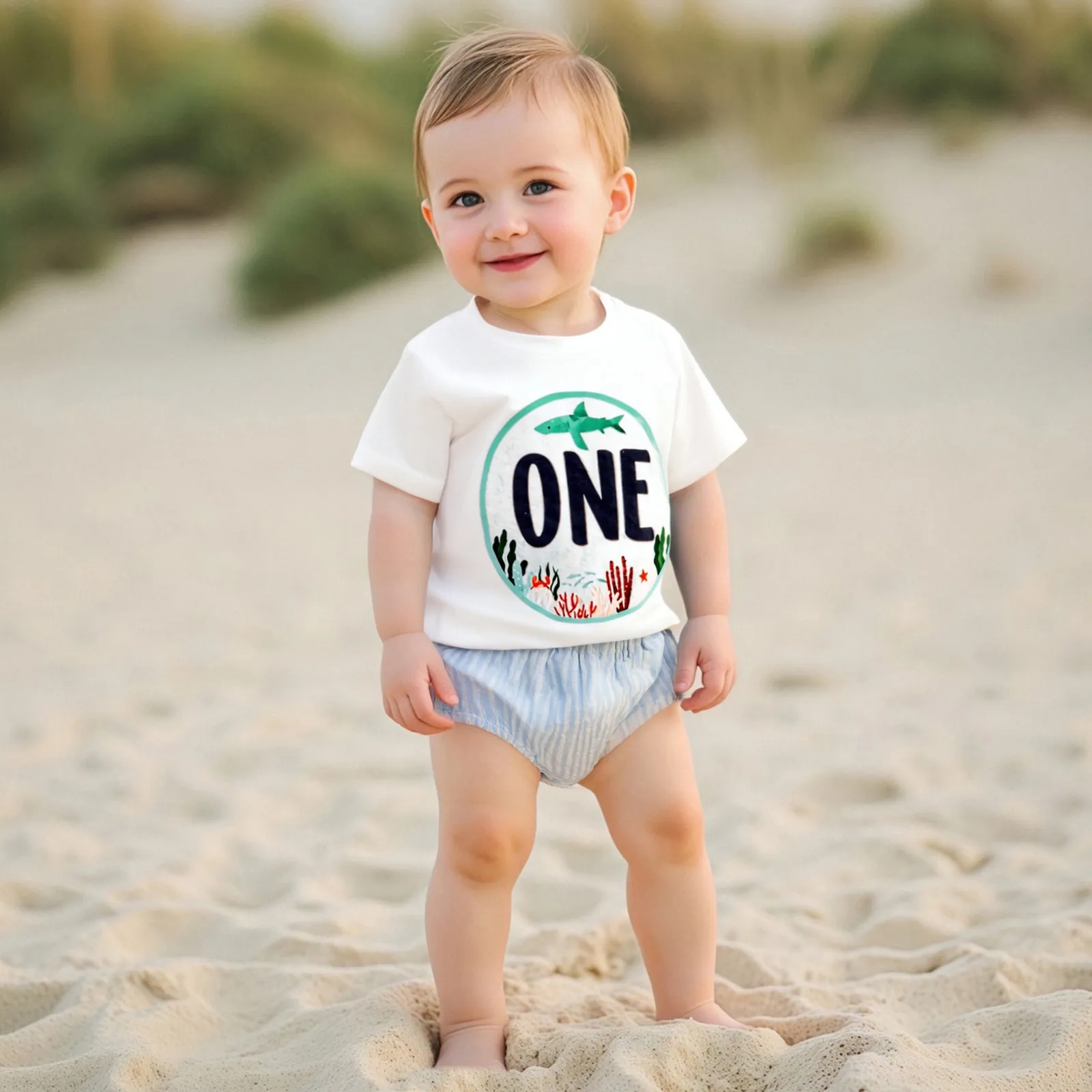 Summer Baby Girls Boys Striped Print Toddler Bloomers PP Pants Cotton Soft Triangle Shorts Newborn Clothes