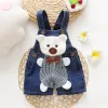 DIIMUU Summer Overalls Shorts Boys Girls Denim Jumpsuits Toddler Clothes Cartoon Boy Casual Jeans Playsuits Baby Bottom Clothing