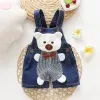 DIIMUU Summer Overalls Shorts Boys Girls Denim Jumpsuits Toddler Clothes Cartoon Boy Casual Jeans Playsuits Baby Bottom Clothing