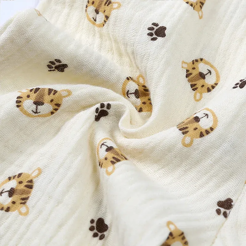 2025 Toddler Baby Summer Shorts Cotton Linen Cartoon Breathable Children Lounge Clothes for 3M-6T Boy Girl Korean Cute PP Pants