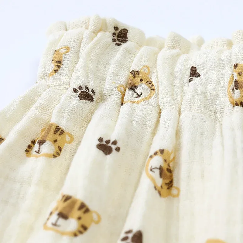 2025 Toddler Baby Summer Shorts Cotton Linen Cartoon Breathable Children Lounge Clothes for 3M-6T Boy Girl Korean Cute PP Pants