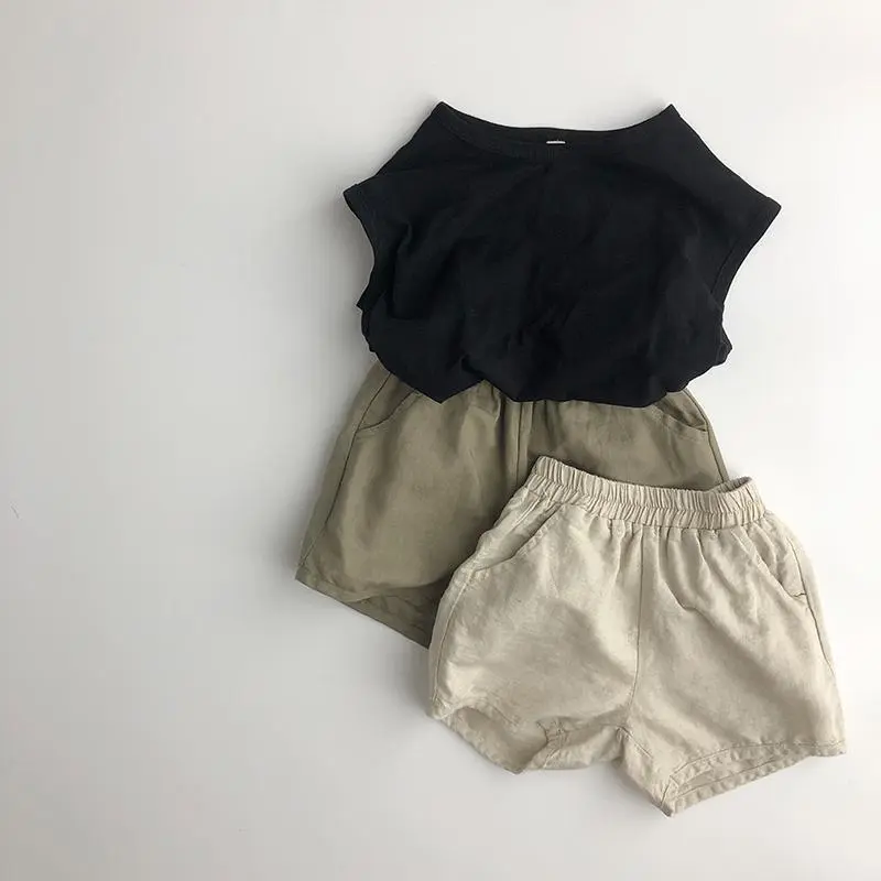 Summer Baby Cotton Linen Shorts Kids Boy Girl Leisure Breathable Short Pant Thin Style Children's Outwear Clothes