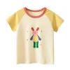 2025 Summer Short Sleeve T-shirts For Girls Printed Letter Baby Girl Tops 2-8 Years Kids Girl T Shirts Child Little Girl Clothes