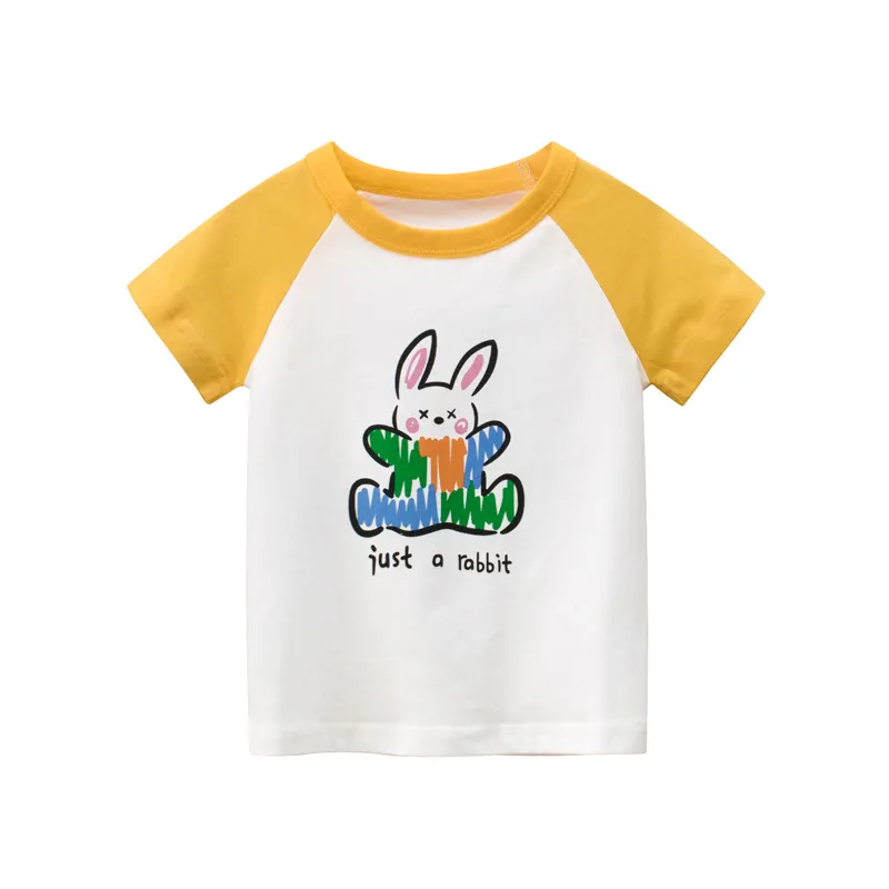 2025 Summer Short Sleeve T-shirts For Girls Printed Letter Baby Girl Tops 2-8 Years Kids Girl T Shirts Child Little Girl Clothes