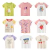2025 Summer Short Sleeve T-shirts For Girls Printed Letter Baby Girl Tops 2-8 Years Kids Girl T Shirts Child Little Girl Clothes