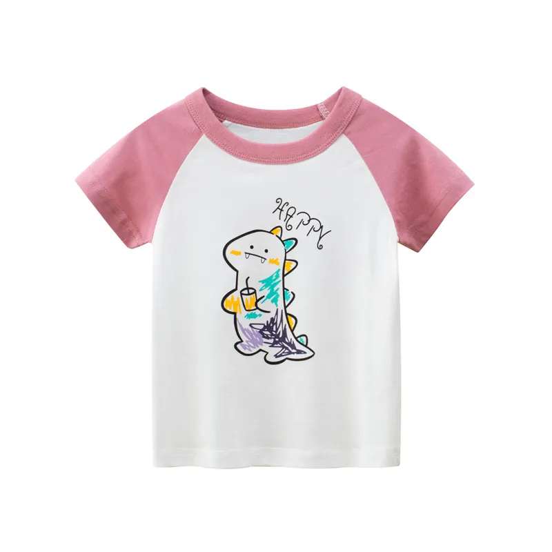 2025 Summer Short Sleeve T-shirts For Girls Printed Letter Baby Girl Tops 2-8 Years Kids Girl T Shirts Child Little Girl Clothes