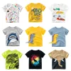 OLEKID 2025 Summer Children Boys Clothing Printed Cartoon Boys T-Shirts 2-8 Years Kids Baby Boy Tops Short Sleeve Toddler Tees