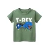 OLEKID 2025 Summer Children Boys Clothing Printed Cartoon Boys T-Shirts 2-8 Years Kids Baby Boy Tops Short Sleeve Toddler Tees
