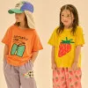 Girls T-shirts 2025 Summer Short-sleeve Tops for Kids Candy Color Boys Tees Children School Shirts Cotton Teenager Outfits 1-12T