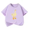 Girls T-shirts 2025 Summer Short-sleeve Tops for Kids Candy Color Boys Tees Children School Shirts Cotton Teenager Outfits 1-12T
