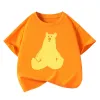 Boys T-shirts 2025 Summer Tops for Kids Short-sleeve Girls Tees Candy Color Children Shirts Cotton Teenager School Outfits