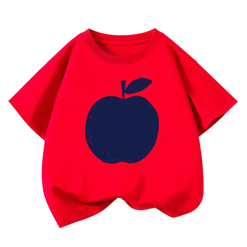 Boys T-shirts 2025 Summer Tops for Kids Short-sleeve Girls Tees Candy Color Children Shirts Cotton Teenager School Outfits