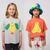 Boys T-shirts 2025 Summer Tops for Kids Short-sleeve Girls Tees Candy Color Children Shirts Cotton Teenager School Outfits
