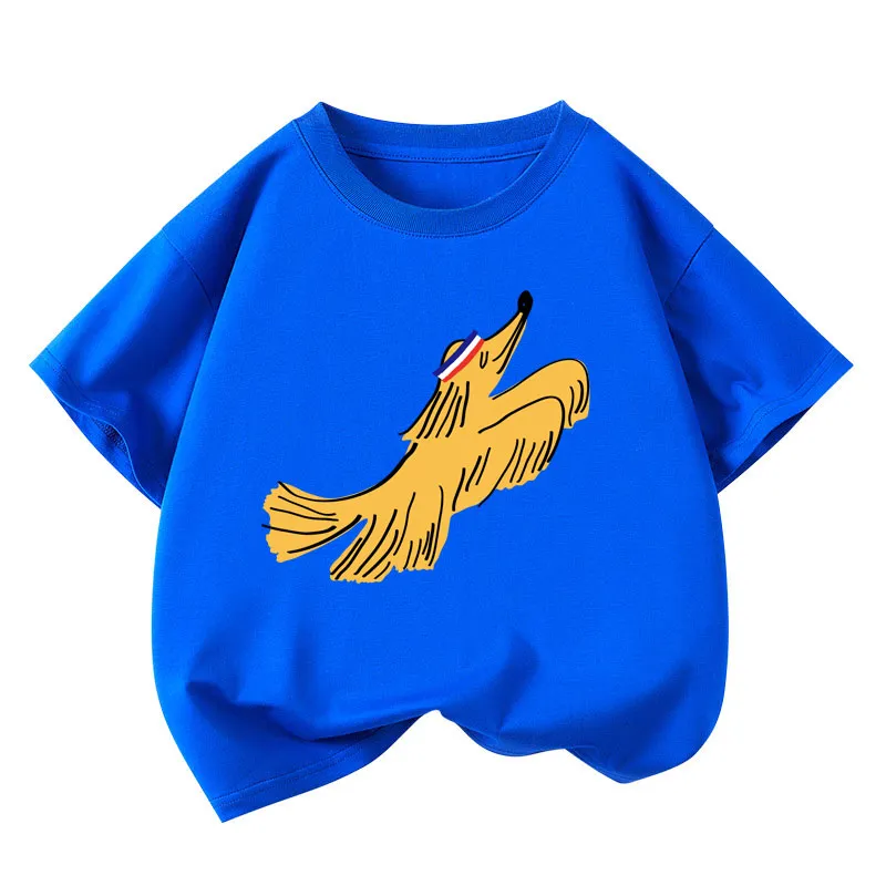 Boys T-shirts 2025 Summer Tops for Kids Short-sleeve Girls Tees Candy Color Children Shirts Cotton Teenager School Outfits