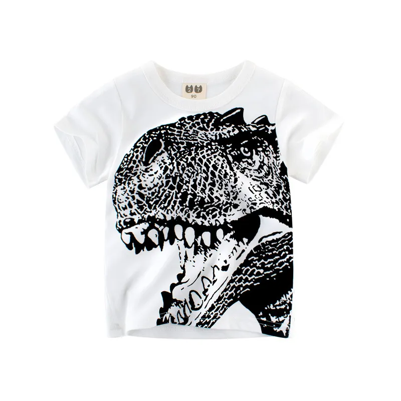 2 3 4 5 7 9 Years Summer Baby Boys Short Sleeve T-shirt Children Kids Cotton Cartoon Tops For Little Boys KF1022