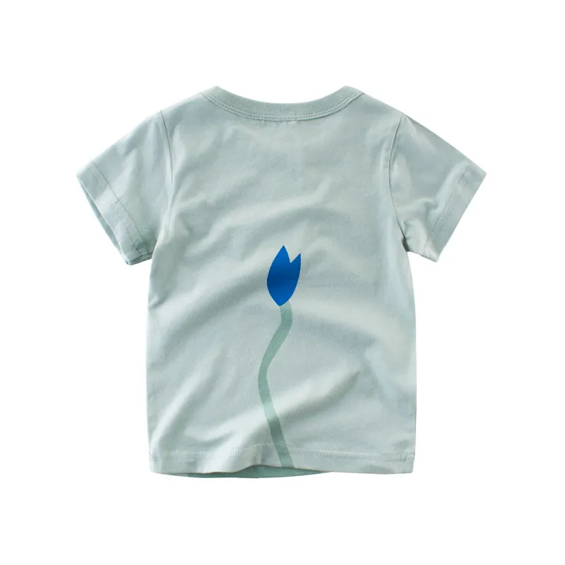 2 3 4 5 7 9 Years Summer Baby Boys Short Sleeve T-shirt Children Kids Cotton Cartoon Tops For Little Boys KF1022