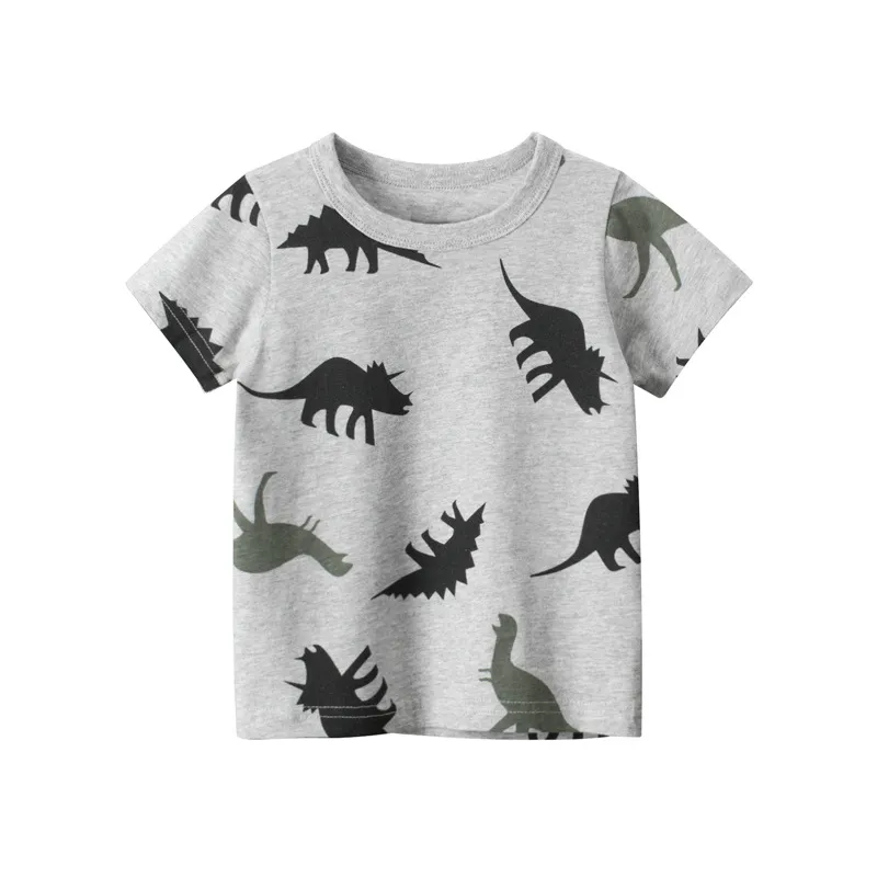 2 3 4 5 7 9 Years Summer Baby Boys Short Sleeve T-shirt Children Kids Cotton Cartoon Tops For Little Boys KF1022