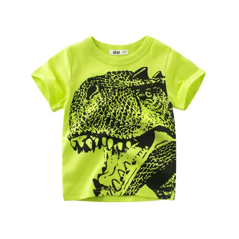 2 3 4 5 7 9 Years Summer Baby Boys Short Sleeve T-shirt Children Kids Cotton Cartoon Tops For Little Boys KF1022