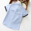 IENENS Kids Shorts Sleeves Shirts Clothes Solid Color 3-11Y Baby Summer Shirt Tops Tees Shirts Children Cotton Blouse