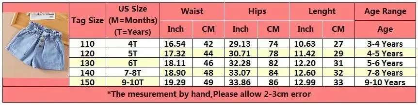 New Summer Kids Short Denim Shorts for Girls Fashion Girl Elastic Waist Blue Short Jeans Korean Version Children Shorts Pants